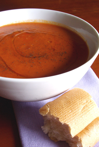 Table Recipes: Tomato Soup with Truffle Oil